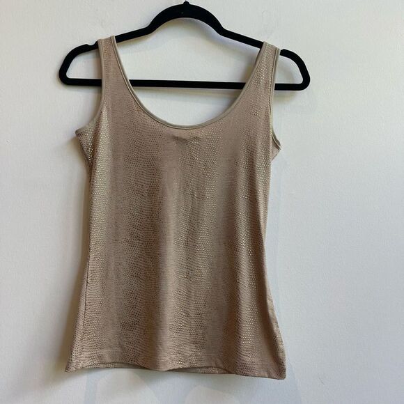 Vintage Cache Y2K Tan/Gold Perforated Tank - XS - Picture 4 of 4